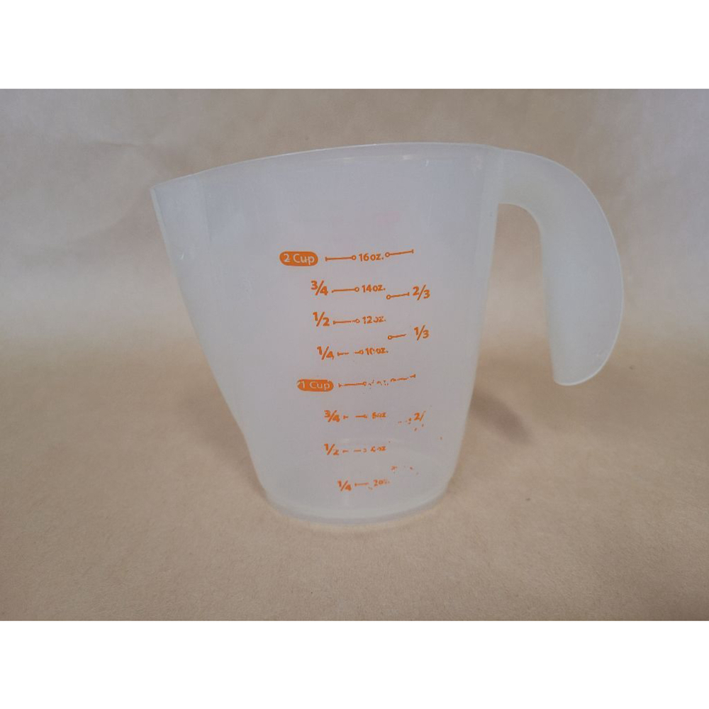 Unbranded Kitchenware 2 cup White Orange Measuring Cup